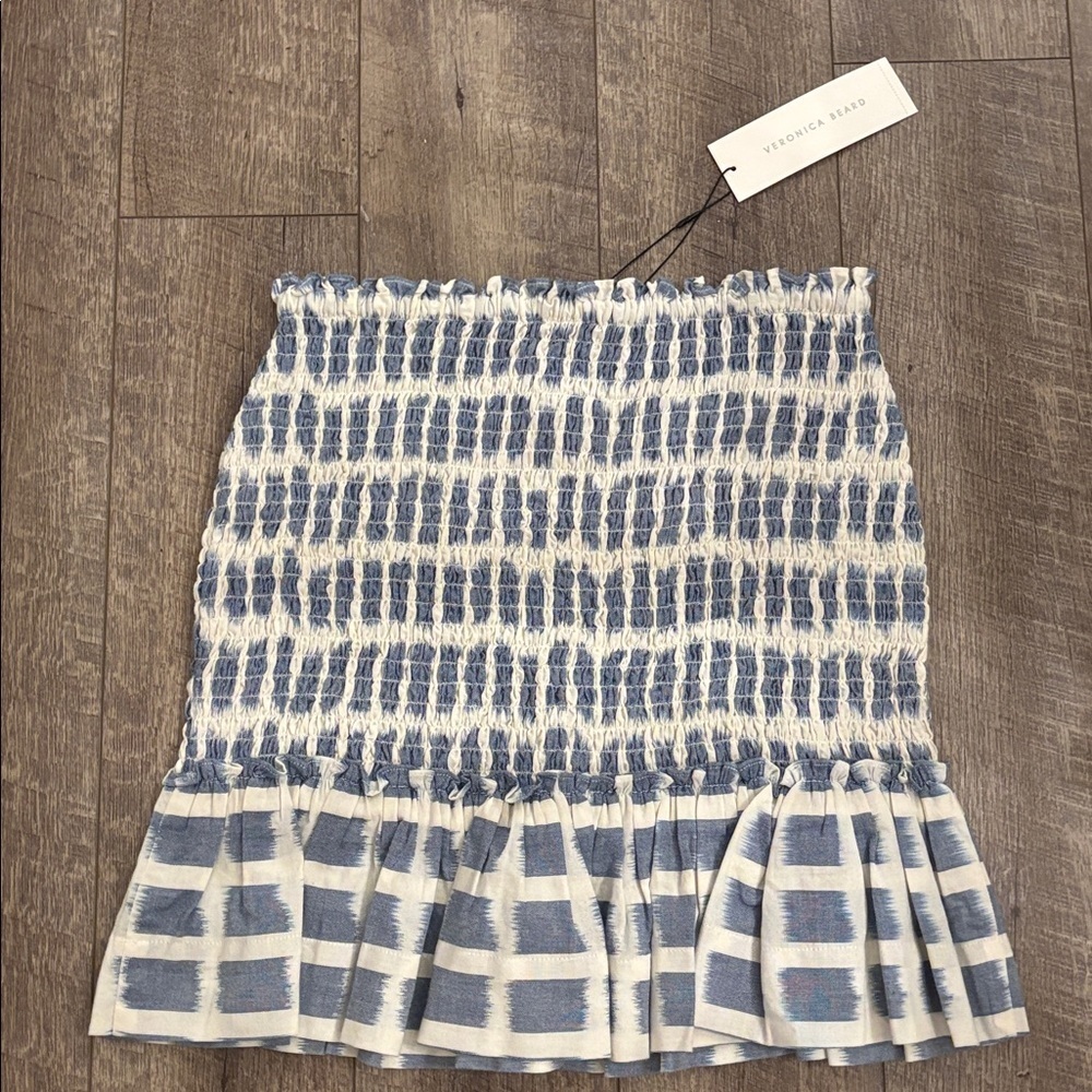Veronica Beard Aloya Smocked Skirt - Picture 4 of 5